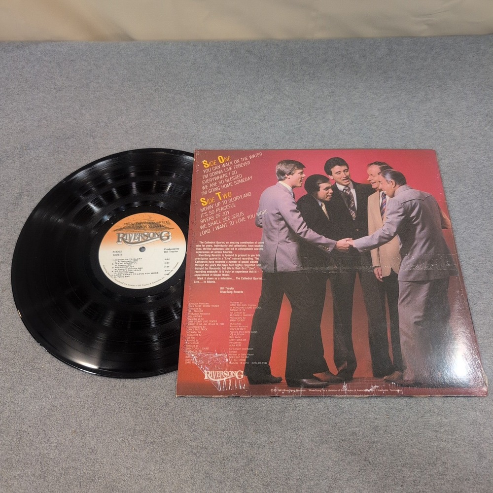 The Cathedral Quartet Live In Atlanta Vinyl LP Riversong Southern Gospel R 8302 - Picture 2 of 2
